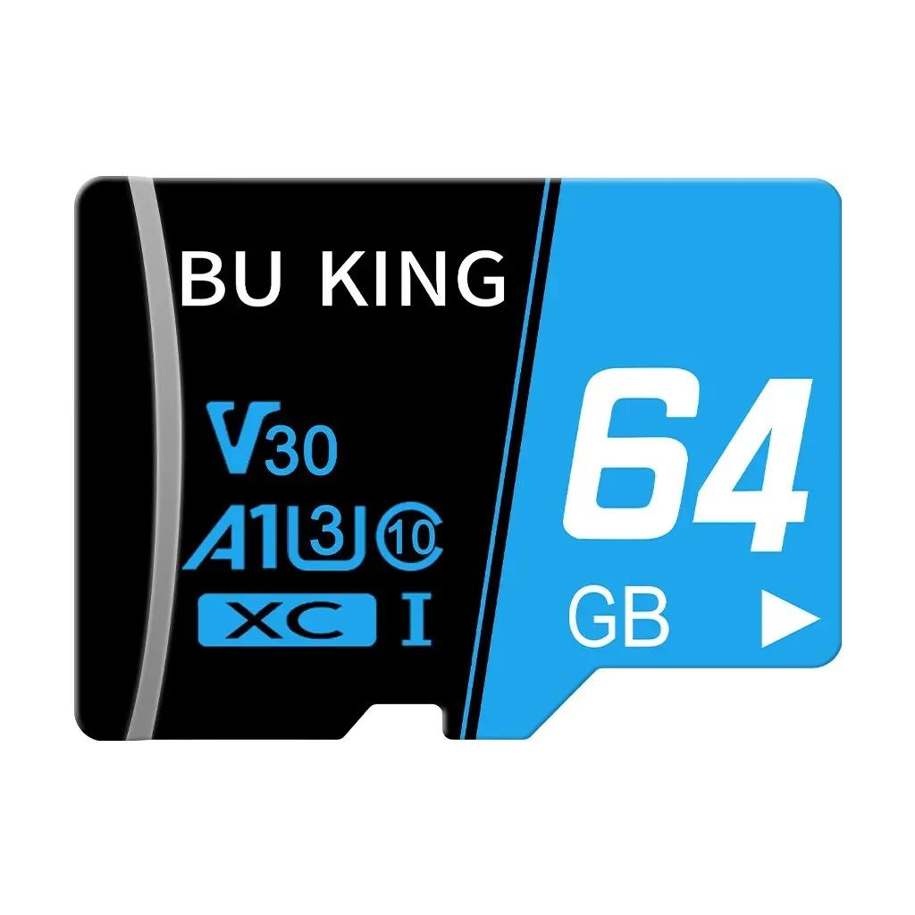 BU KING  ̴ SD ī, ǻ   , 64GB TF ÷ ī, 64GB ޸ ī, A1 U3 C10